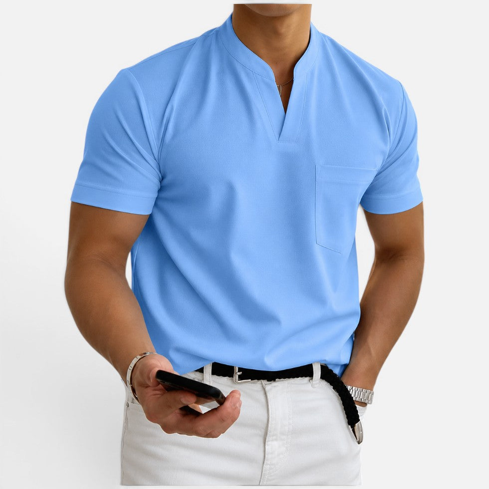 Herren-T-Shirt mit V-Ausschnitt