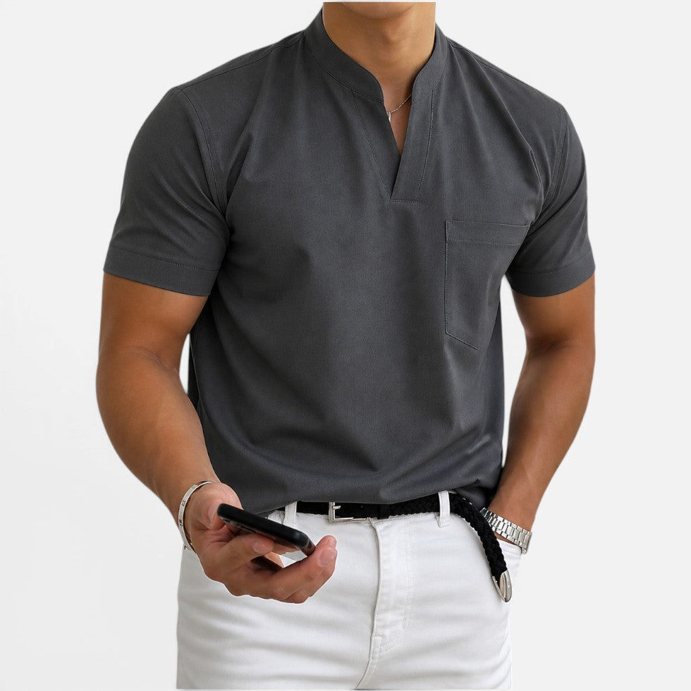 Herren-T-Shirt mit V-Ausschnitt