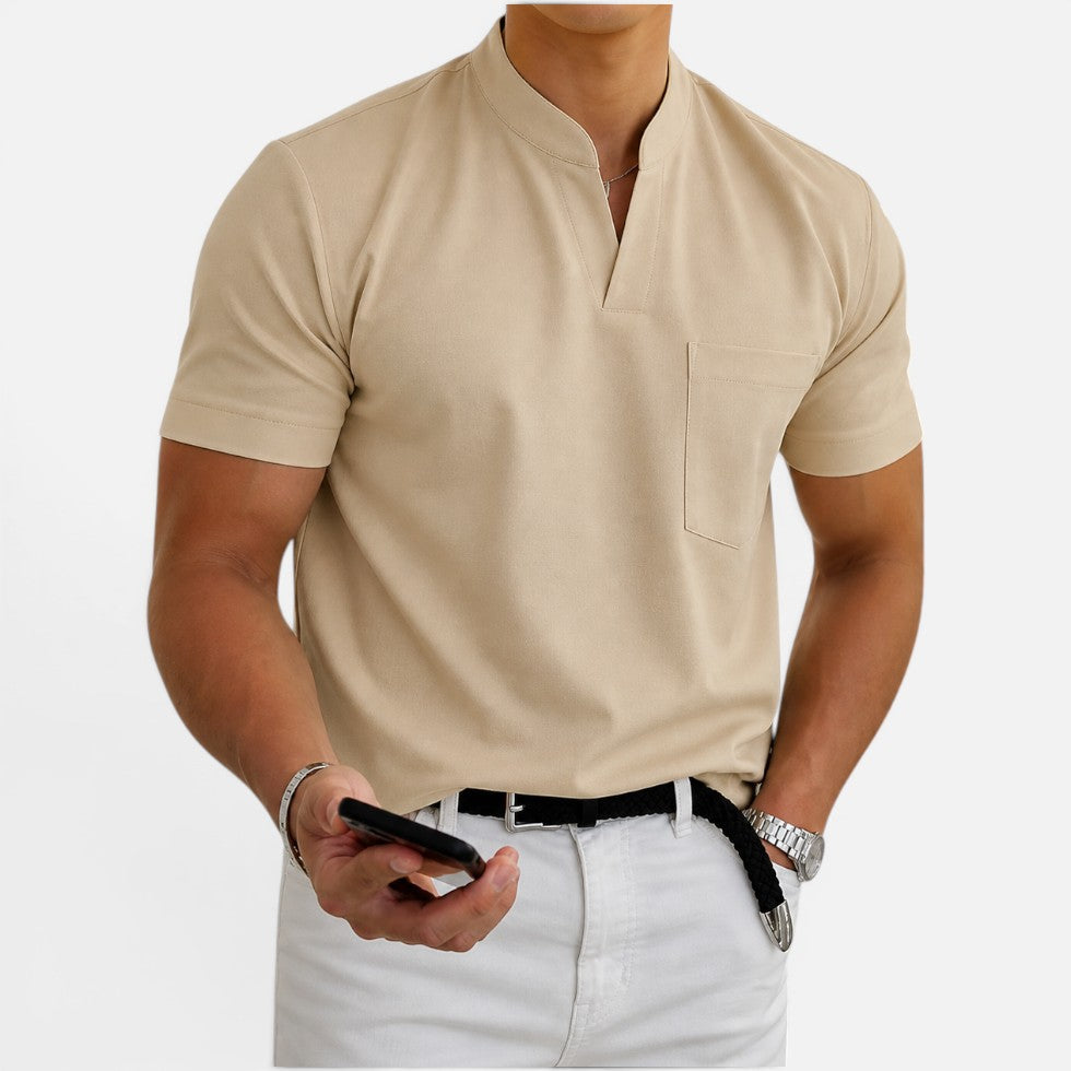Herren-T-Shirt mit V-Ausschnitt
