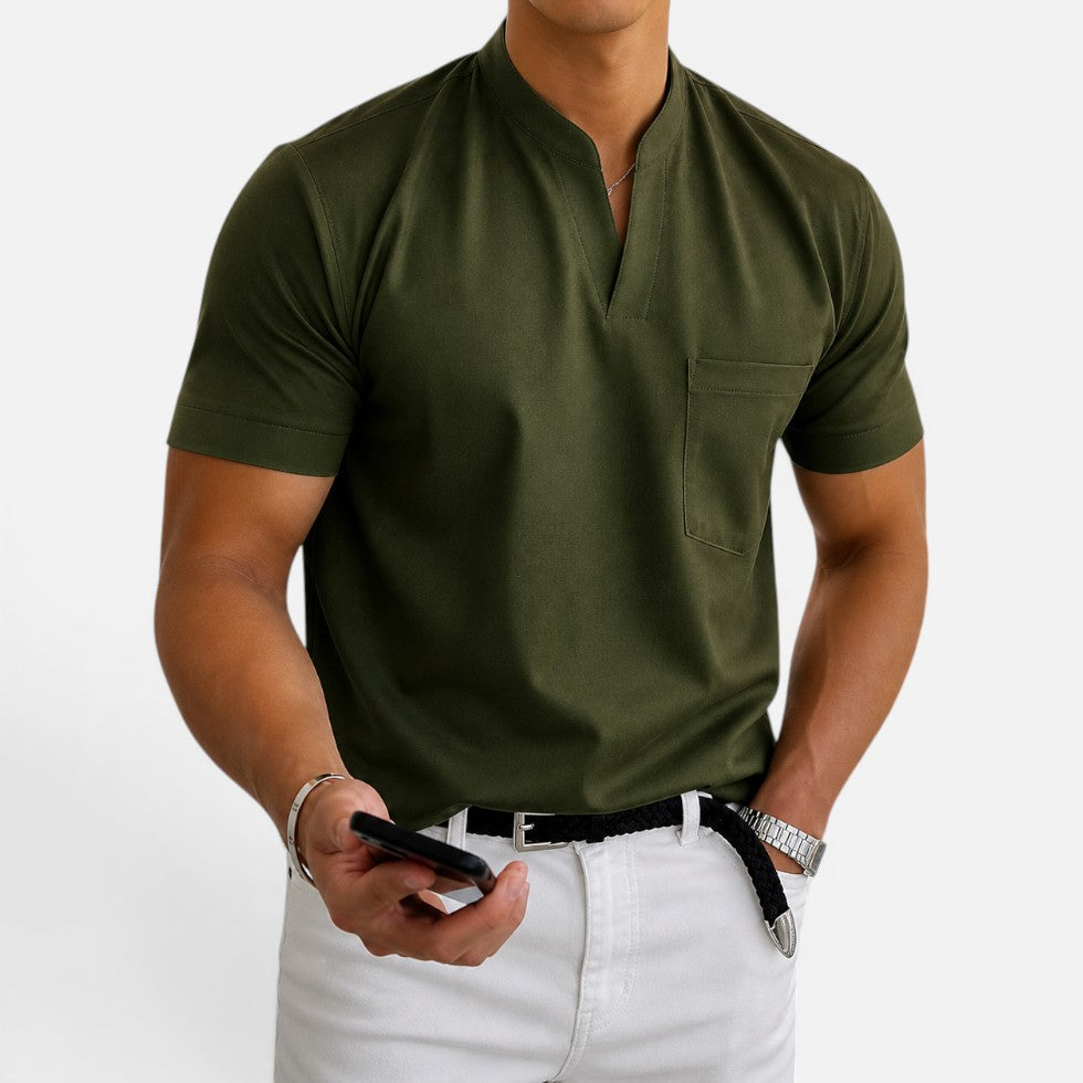 Herren-T-Shirt mit V-Ausschnitt