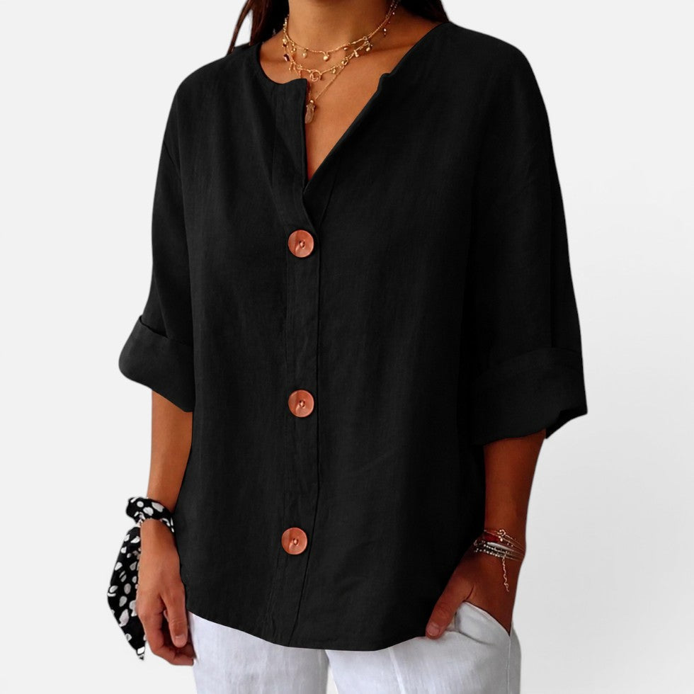 Locker Geschnittene Bluse