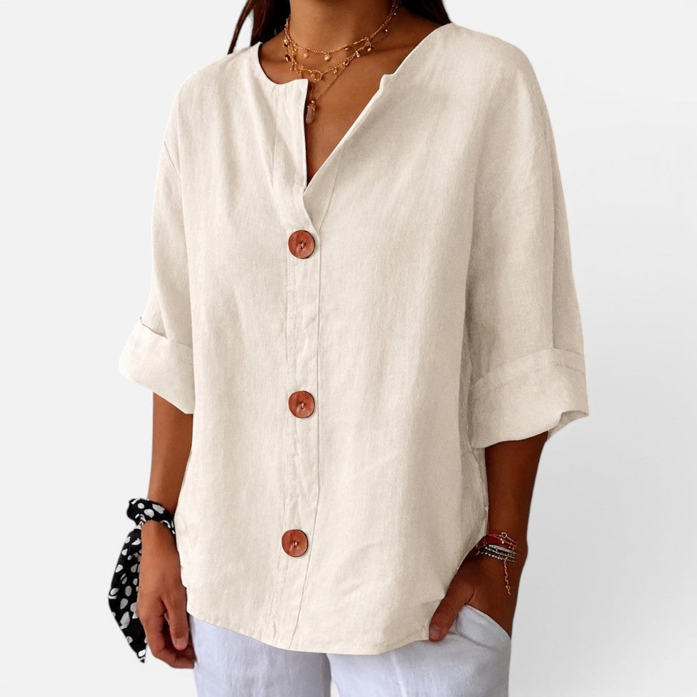 Locker Geschnittene Bluse