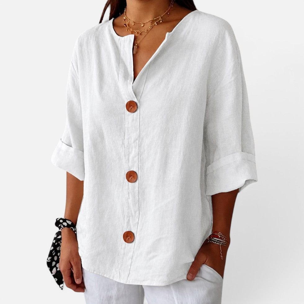 Locker Geschnittene Bluse
