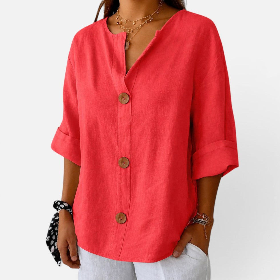 Locker Geschnittene Bluse
