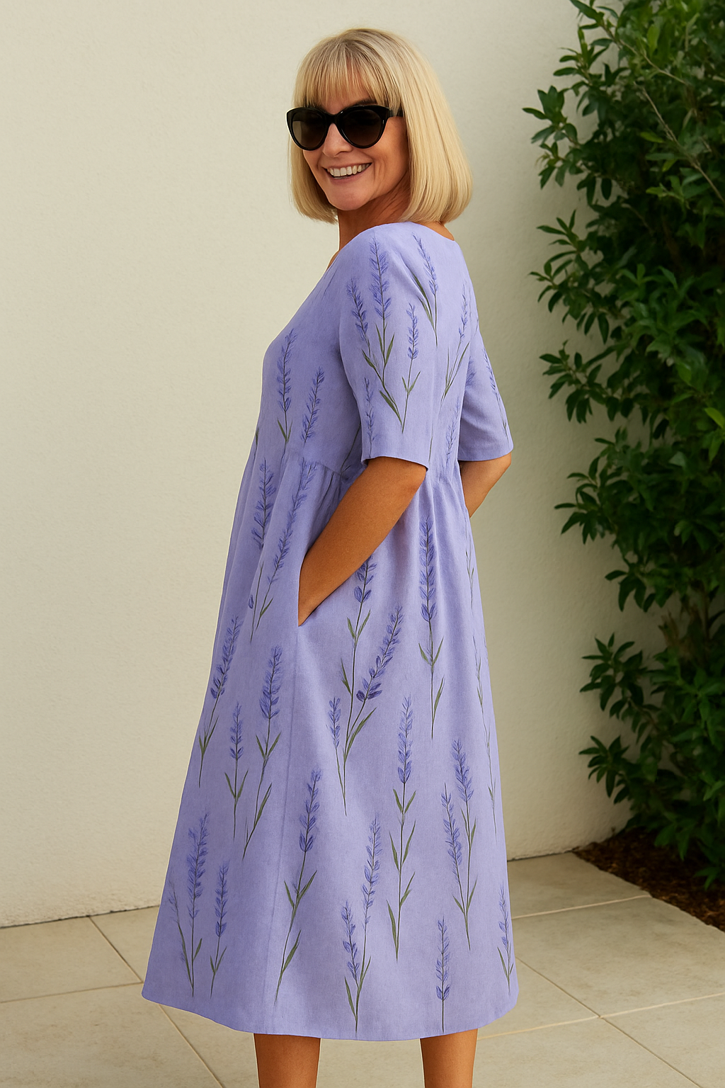 Fließendes Kleid für den Alltag