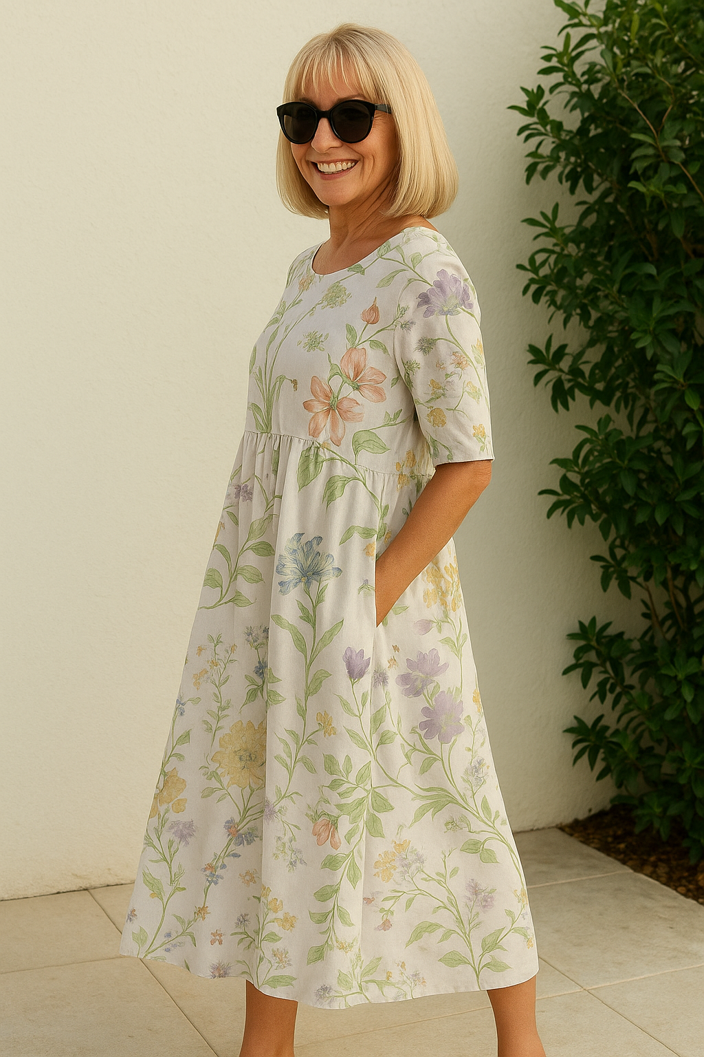Fließendes Kleid für den Alltag
