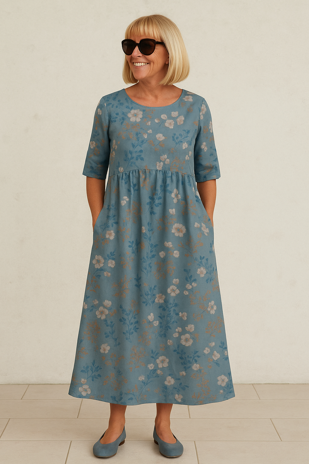 Fließendes Kleid für den Alltag