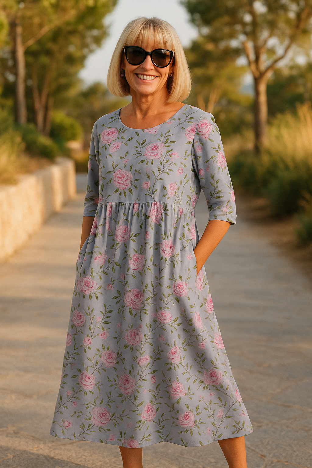 Fließendes Kleid für den Alltag