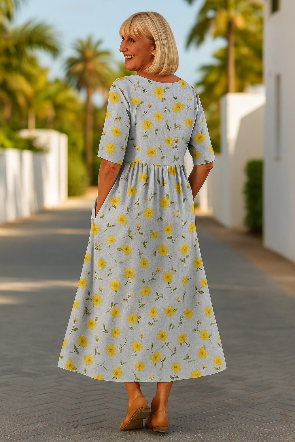 Fließendes Kleid für den Alltag
