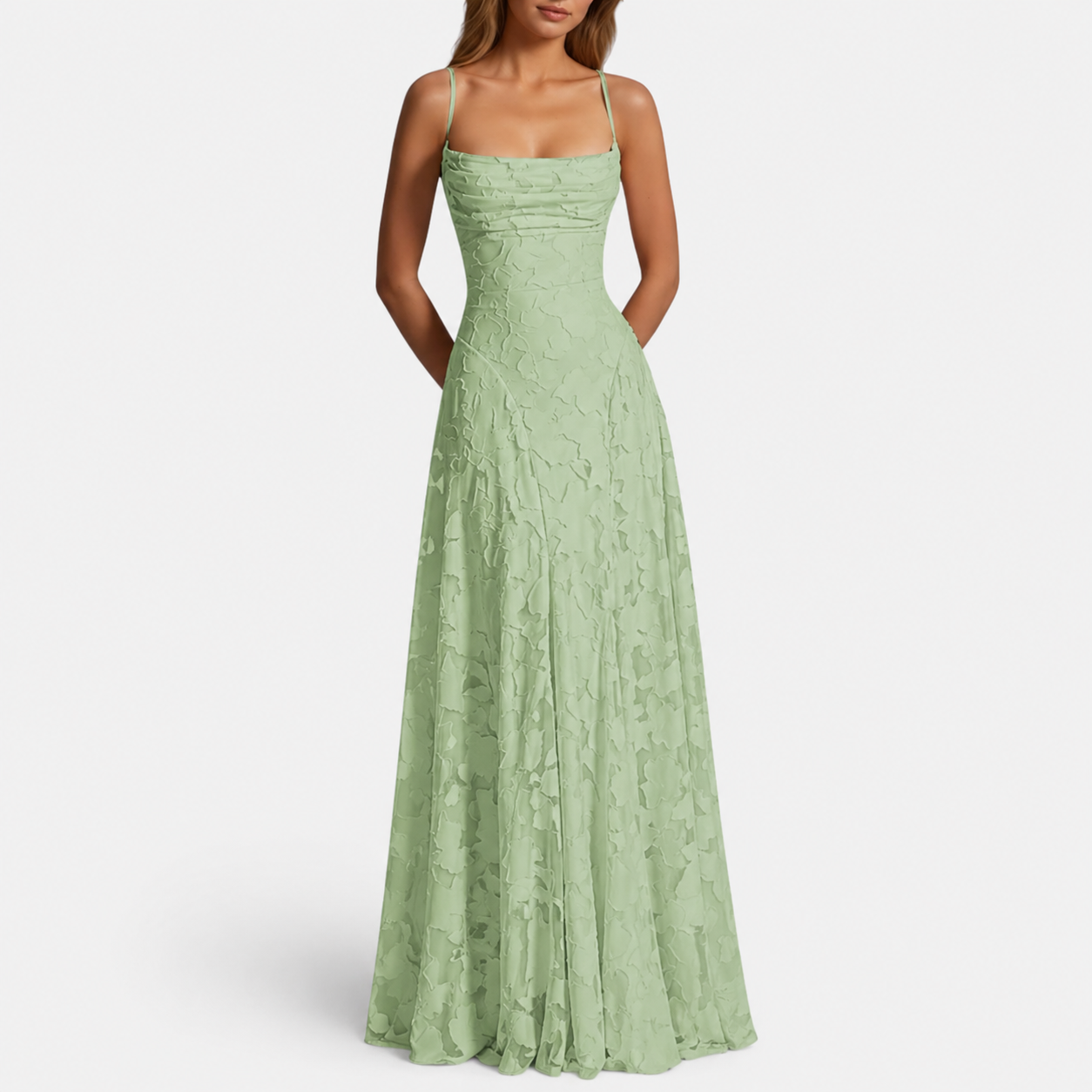Maxikleid mit ausgestelltem Rock