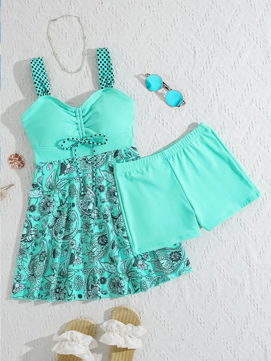 Geblümtes Tankini-Set mit Boxershorts