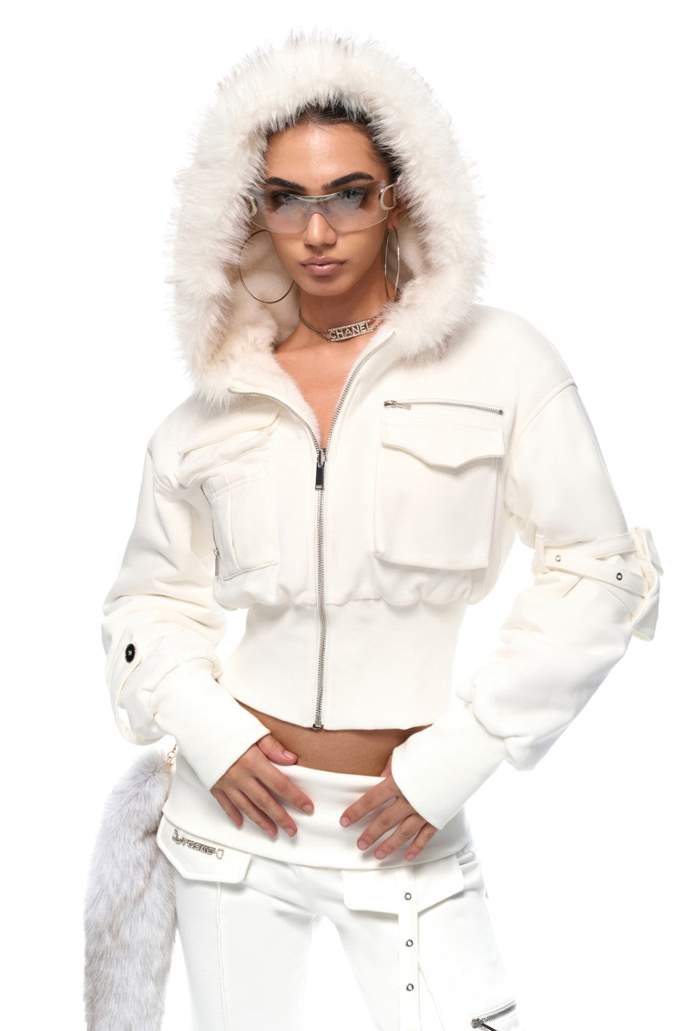 Kurzer Utility-Parka mit Kapuze