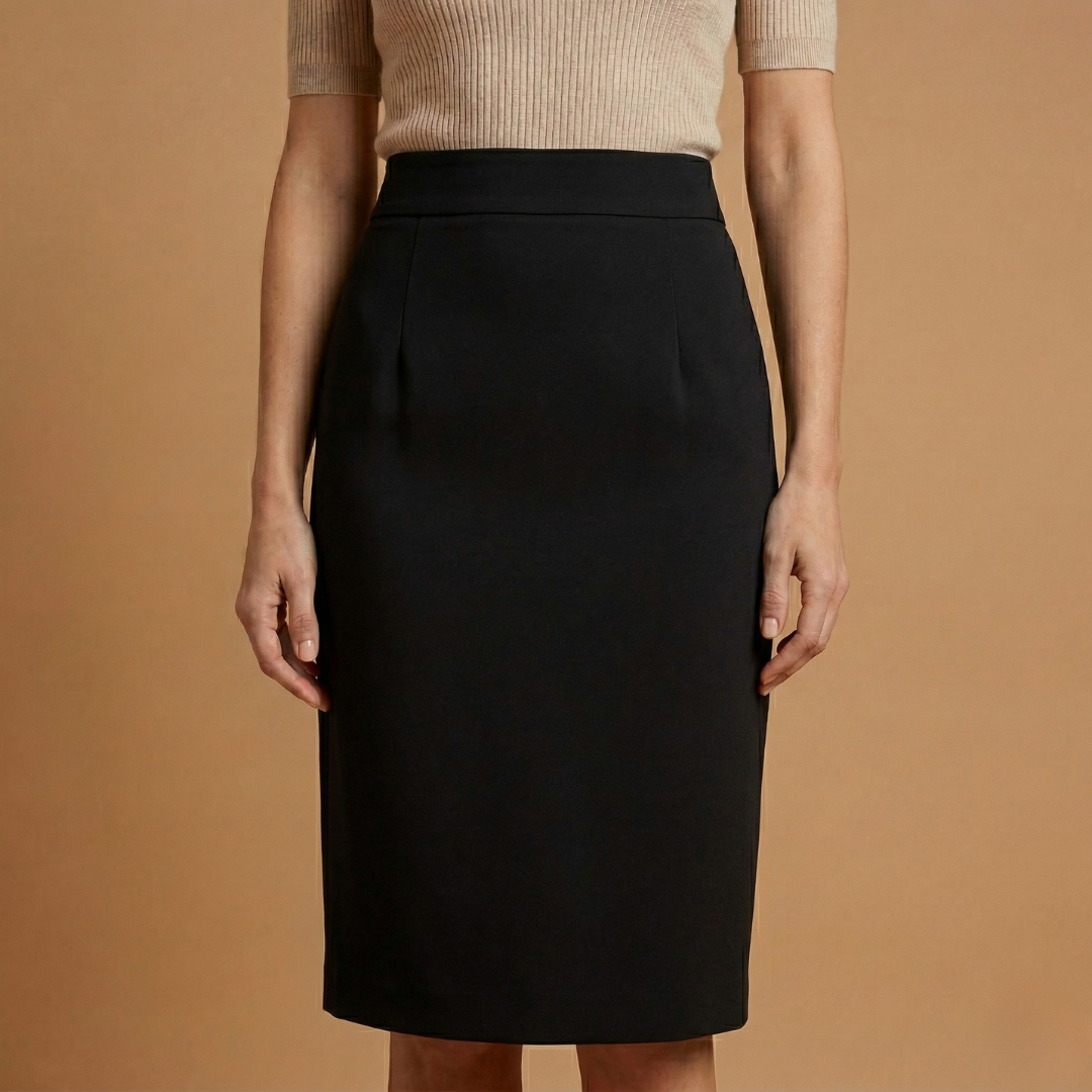 Damen-Midirock mit hoher Taille