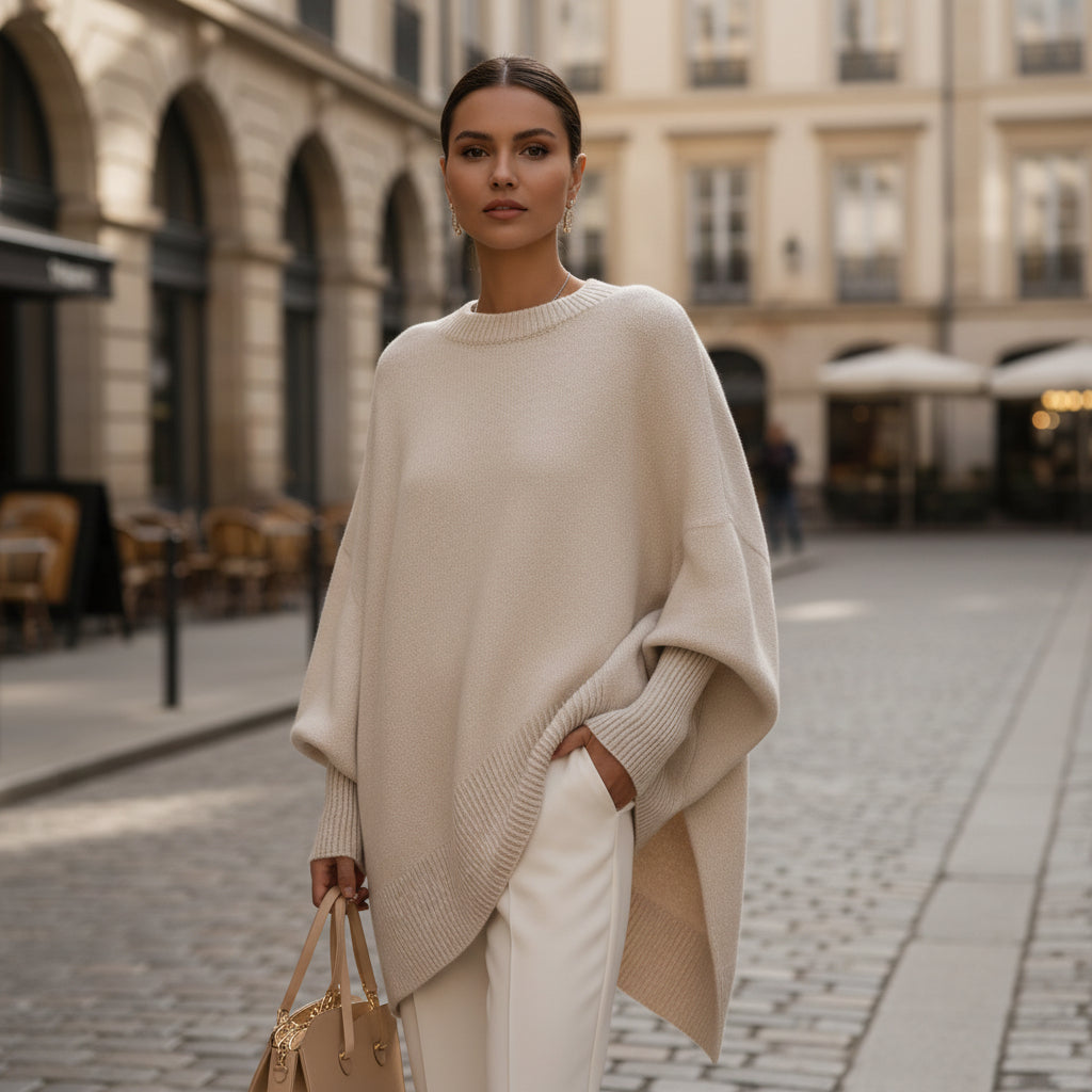 Elegant Oversized Knit Sweater for Women - Cozy Winter Essential 0
