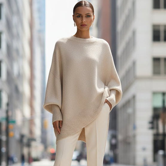 Elegant Oversized Knit Sweater for Women - Cozy Winter Essential 4