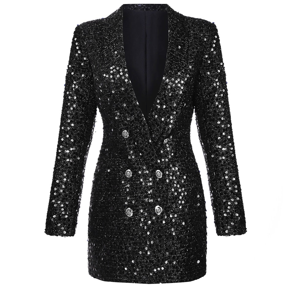 Glitzerndes Blazerkleid
