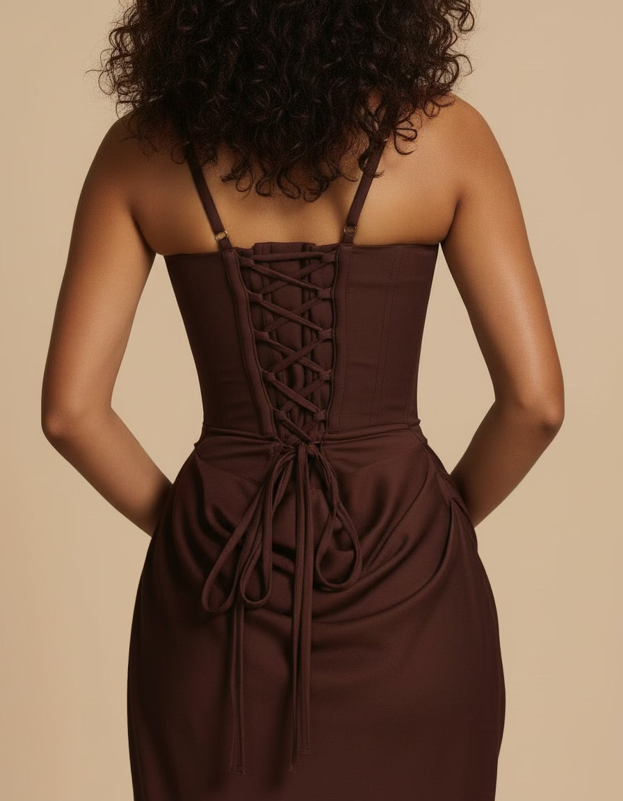 Amara Figurbetontes Midikleid
