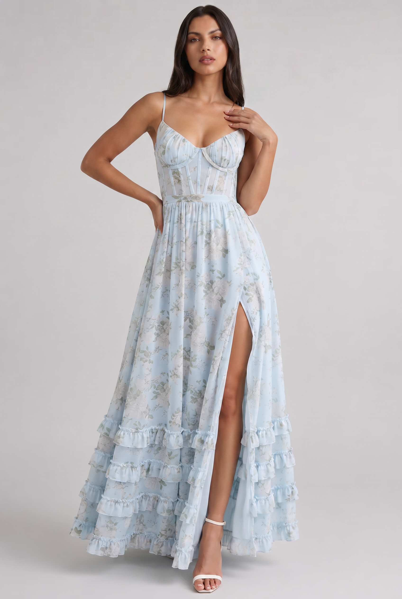 Rozalia Maxikleid mit Beinschlitz