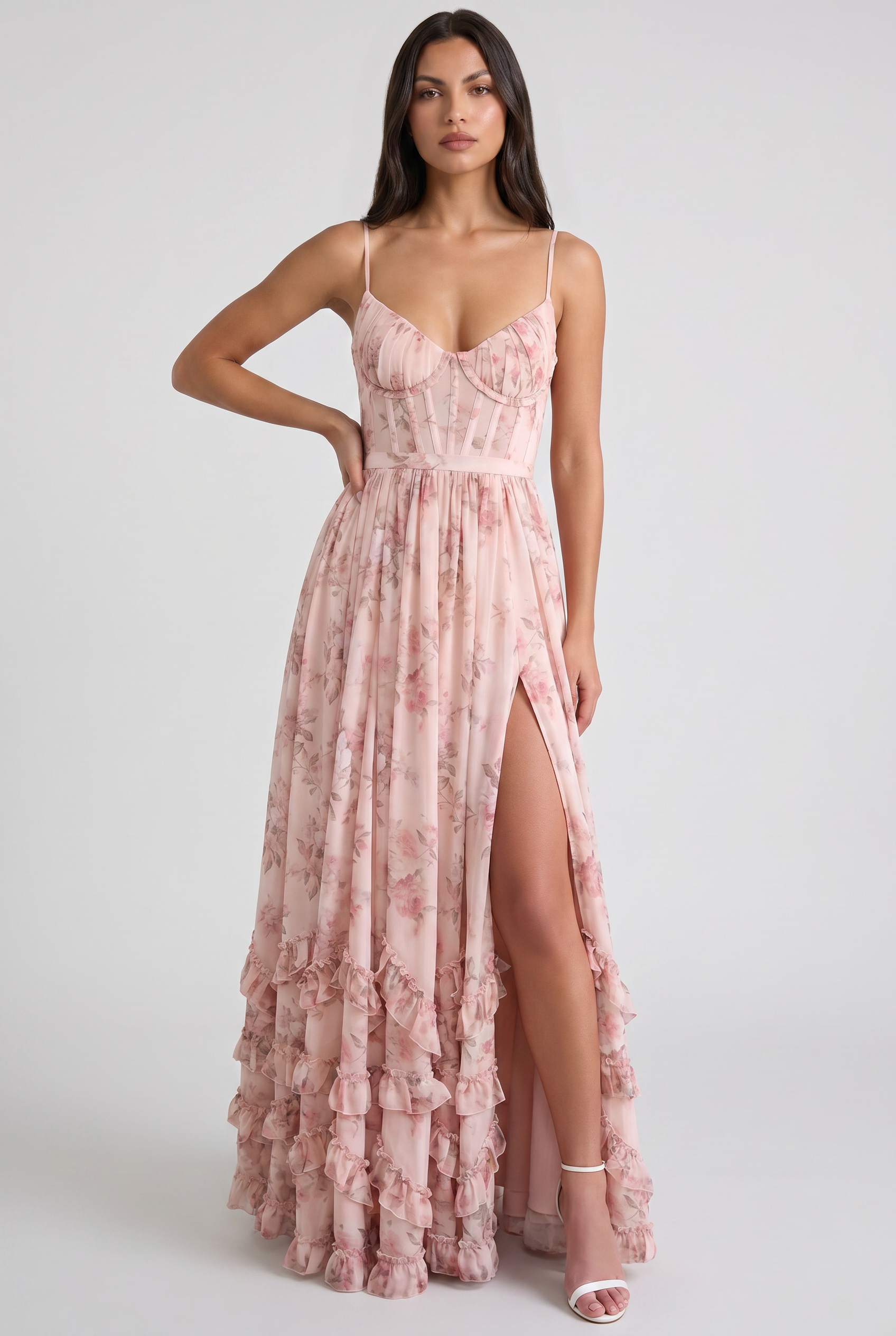 Rozalia Maxikleid mit Beinschlitz