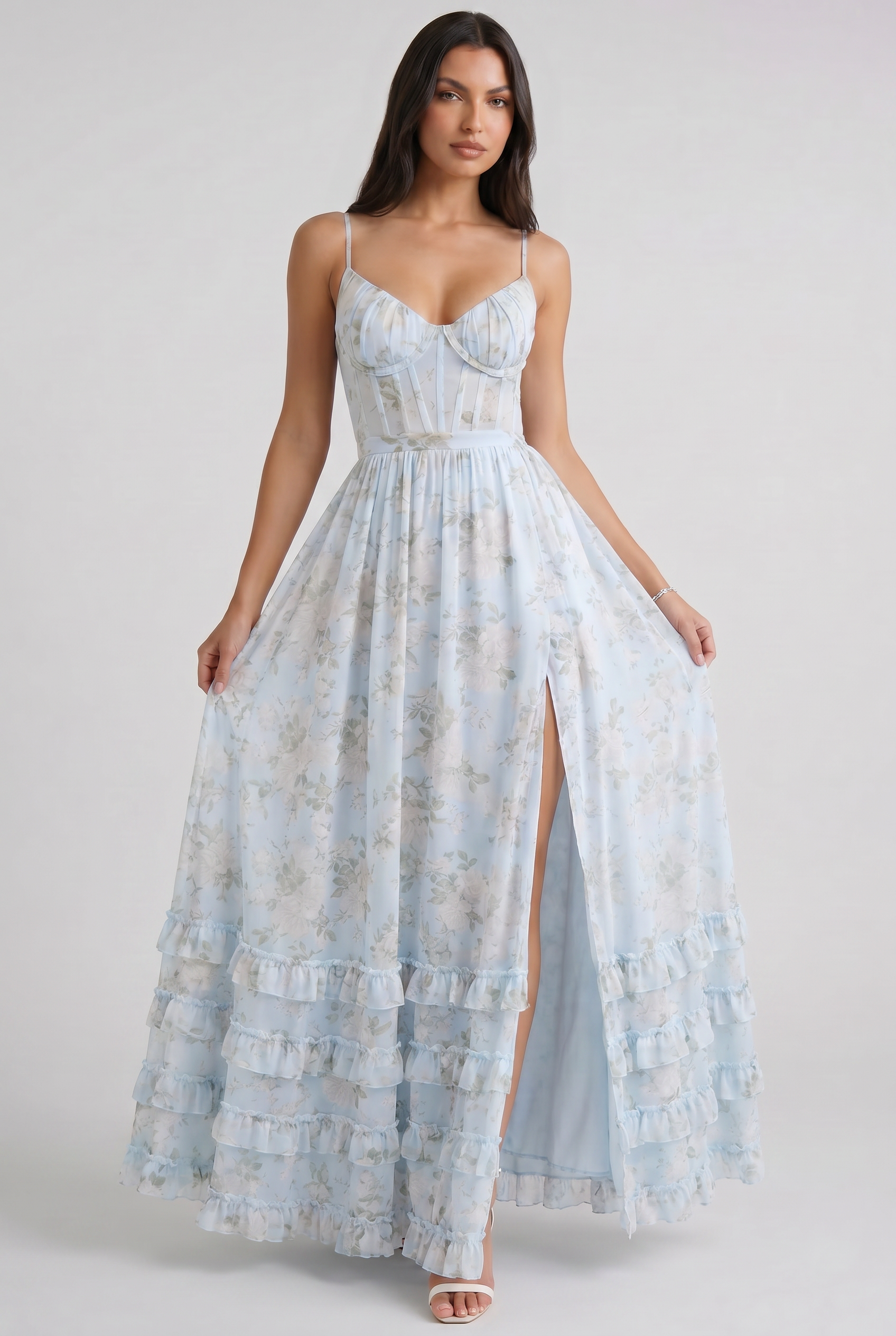 Rozalia Maxikleid mit Beinschlitz
