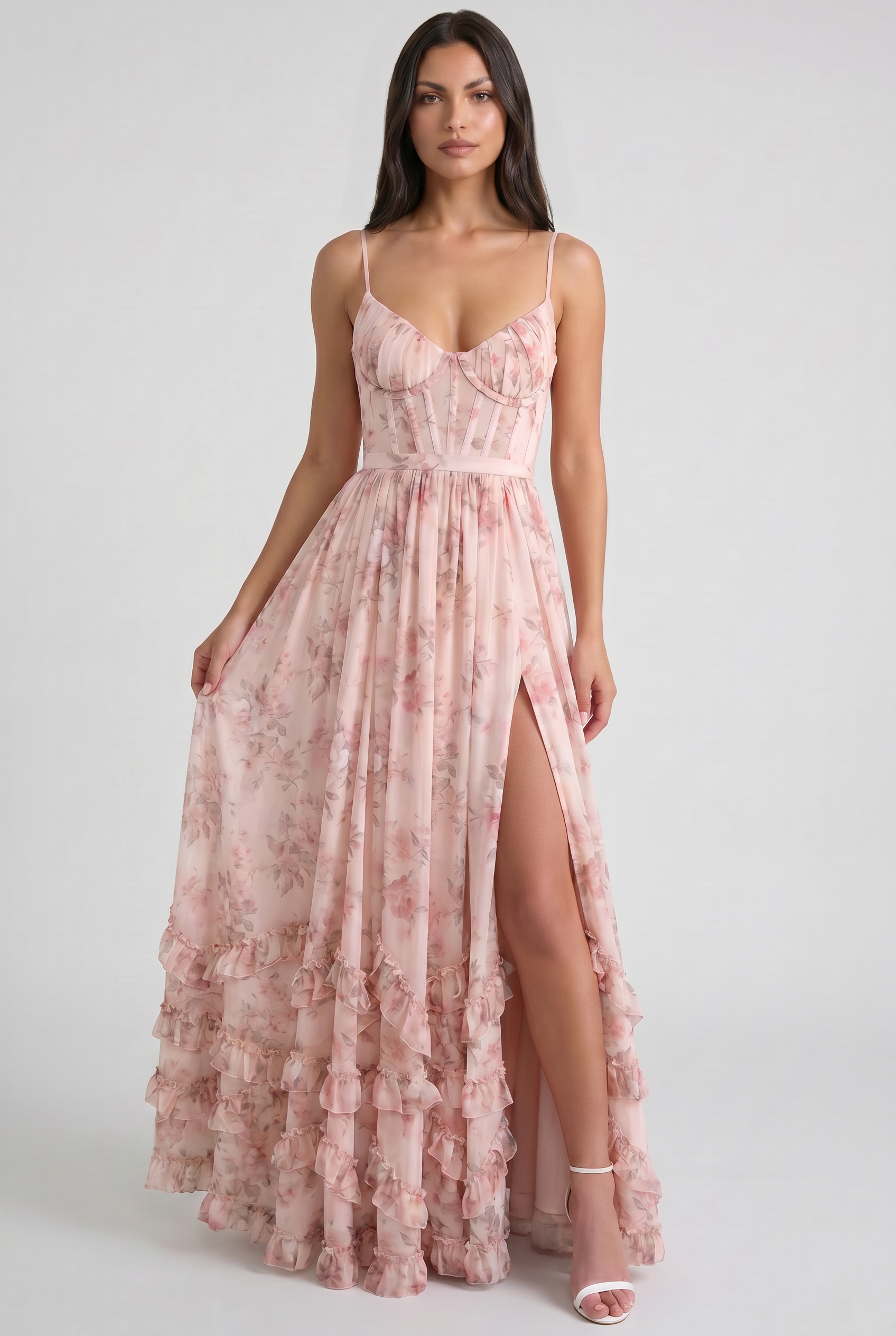 Rozalia Maxikleid mit Beinschlitz