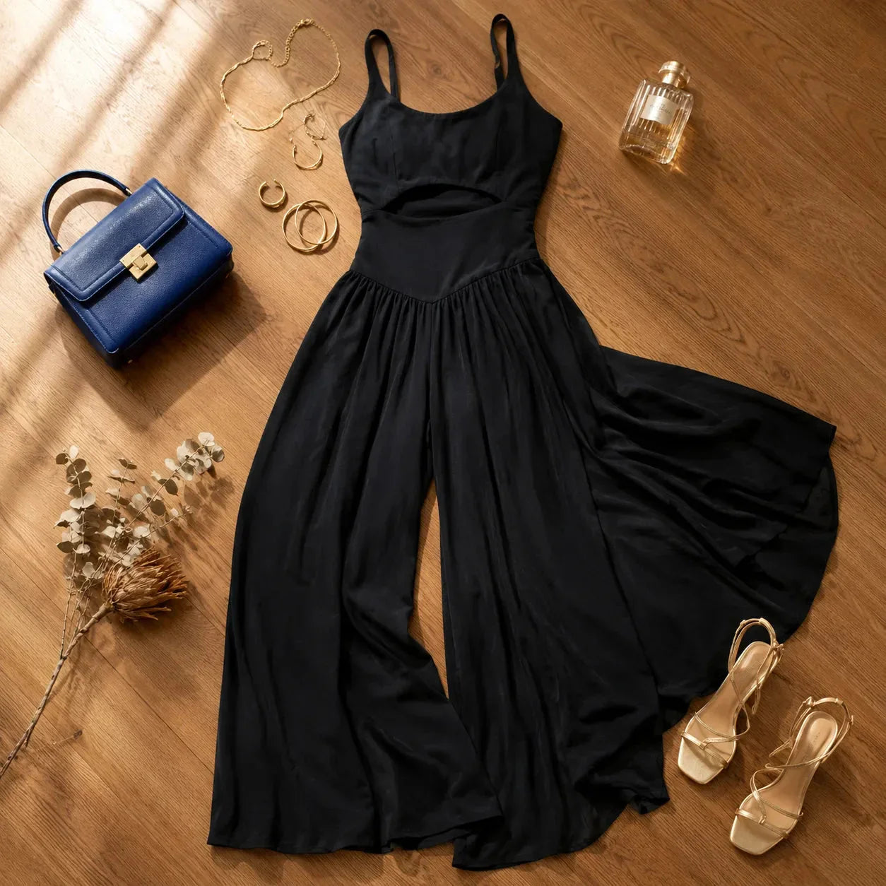 Jumpsuit mit Taillenausschnitt