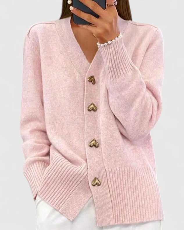 Elegante Jacke mit Herzknöpfen