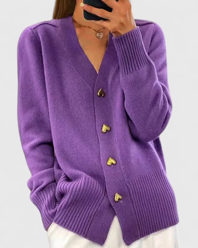 Elegante Jacke mit Herzknöpfen