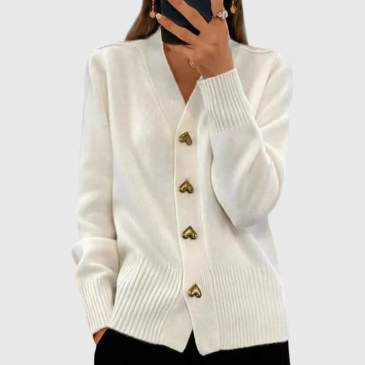 Elegante Jacke mit Herzknöpfen