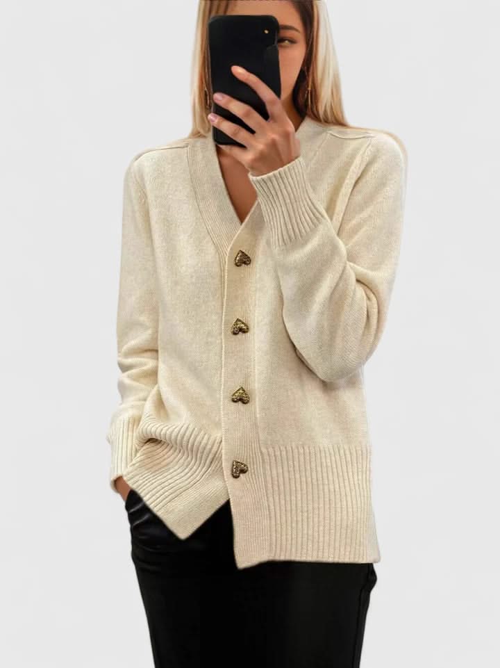 Elegante Jacke mit Herzknöpfen