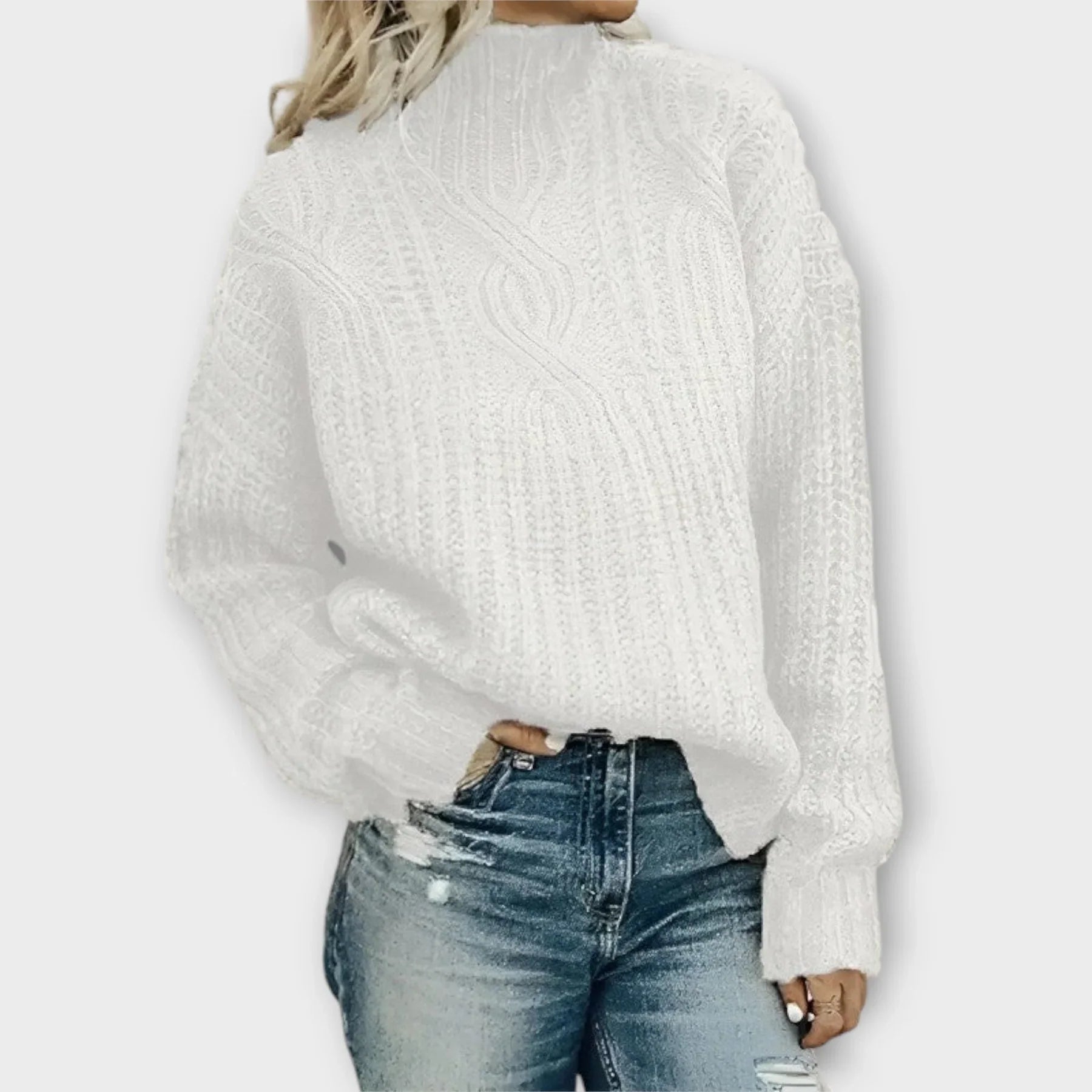 Amelia Zopfmuster-Rollkragenpullover