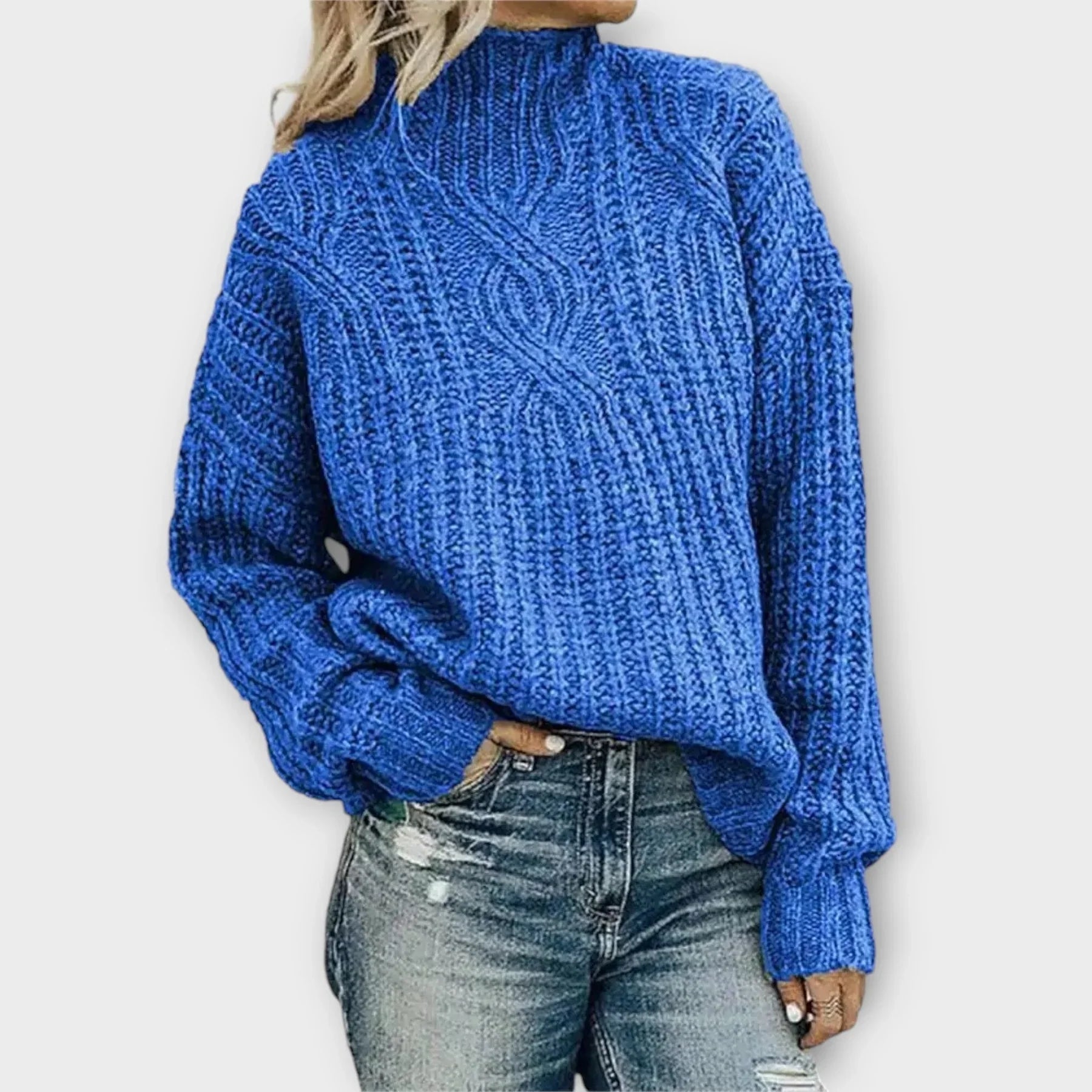 Amelia Zopfmuster-Rollkragenpullover