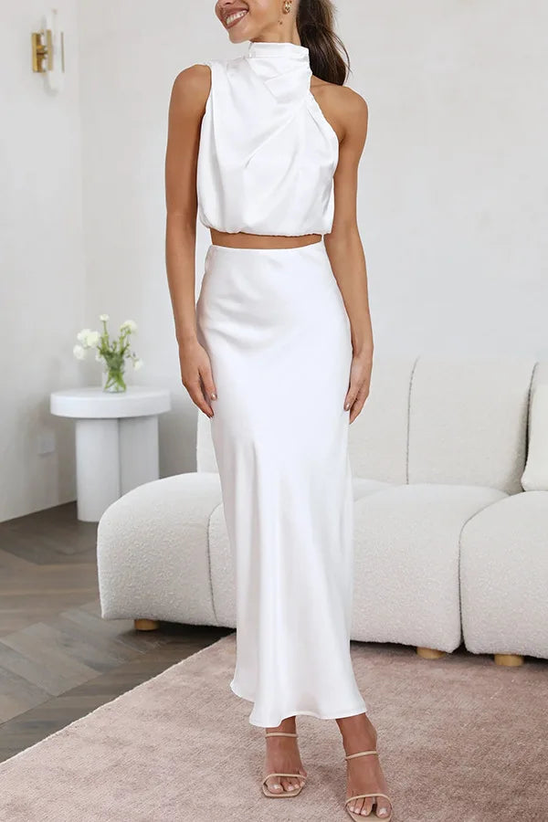 Leila Neckholder-Maxikleid