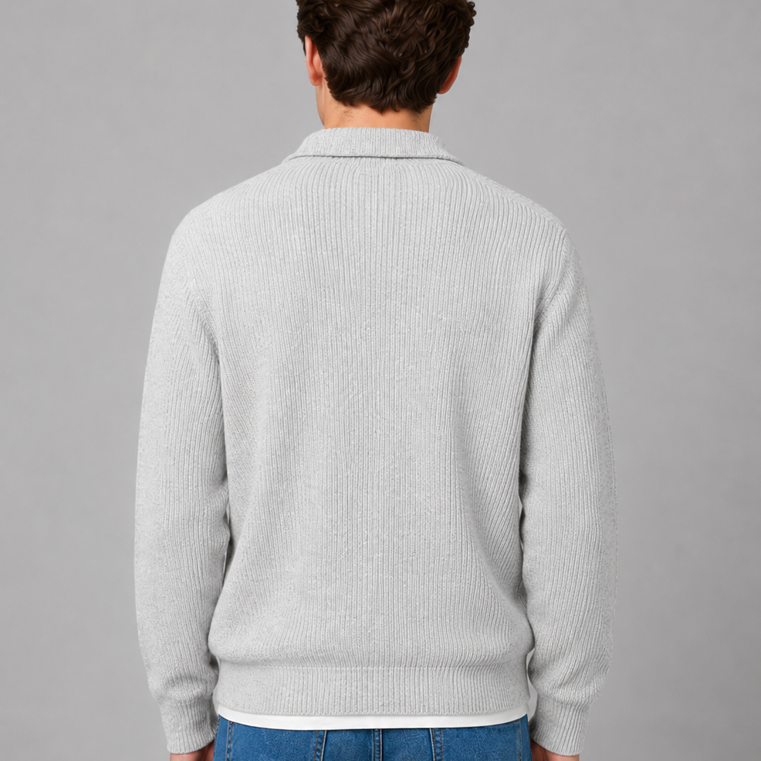 Herren-Pullover mit Polokragen