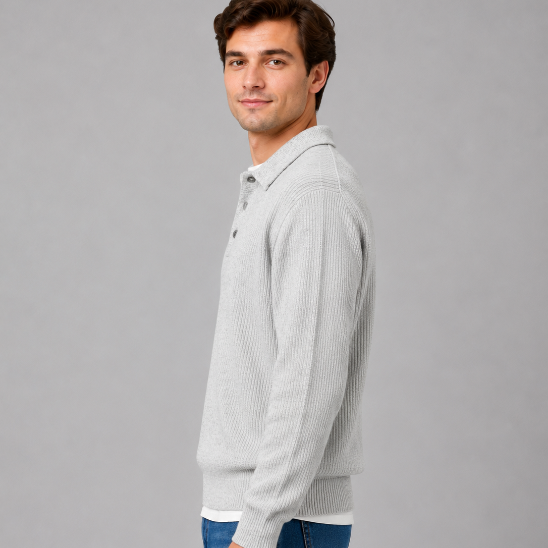 Herren-Pullover mit Polokragen