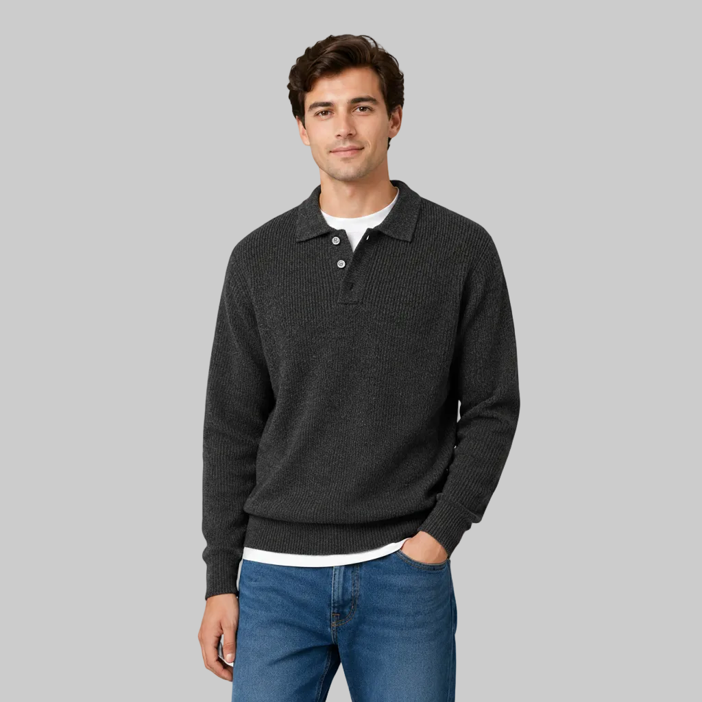 Herren-Pullover mit Polokragen