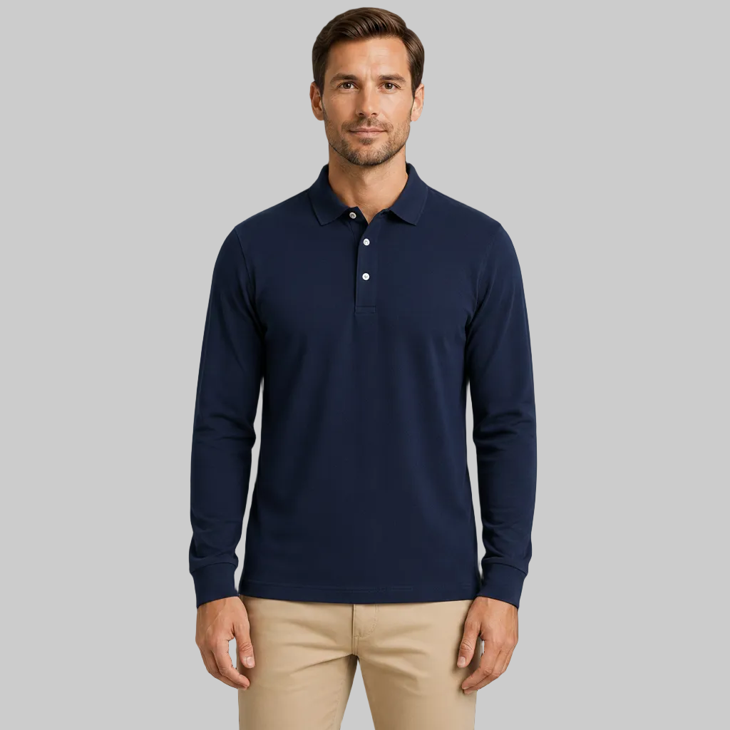 Langarm-Polo-Top Für Herren