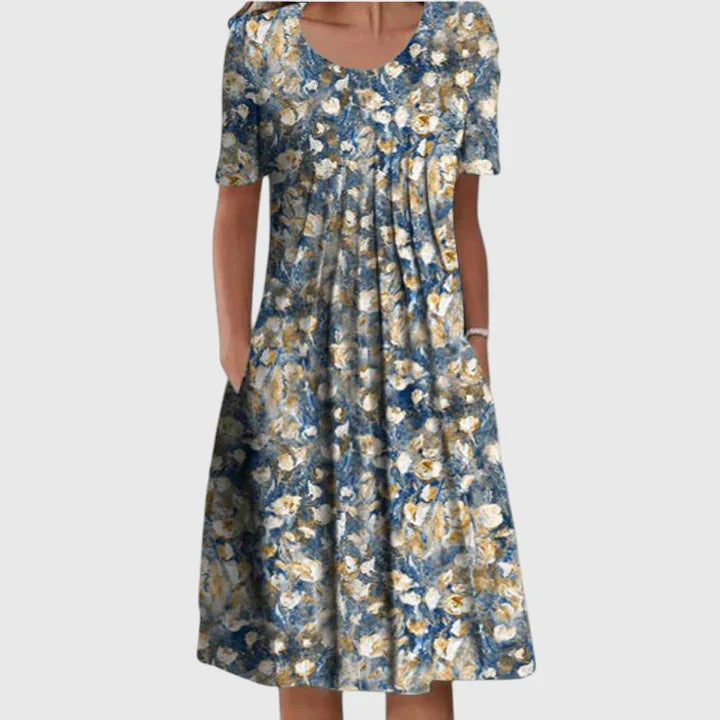 Eefke Midikleid mit Blumenmuster