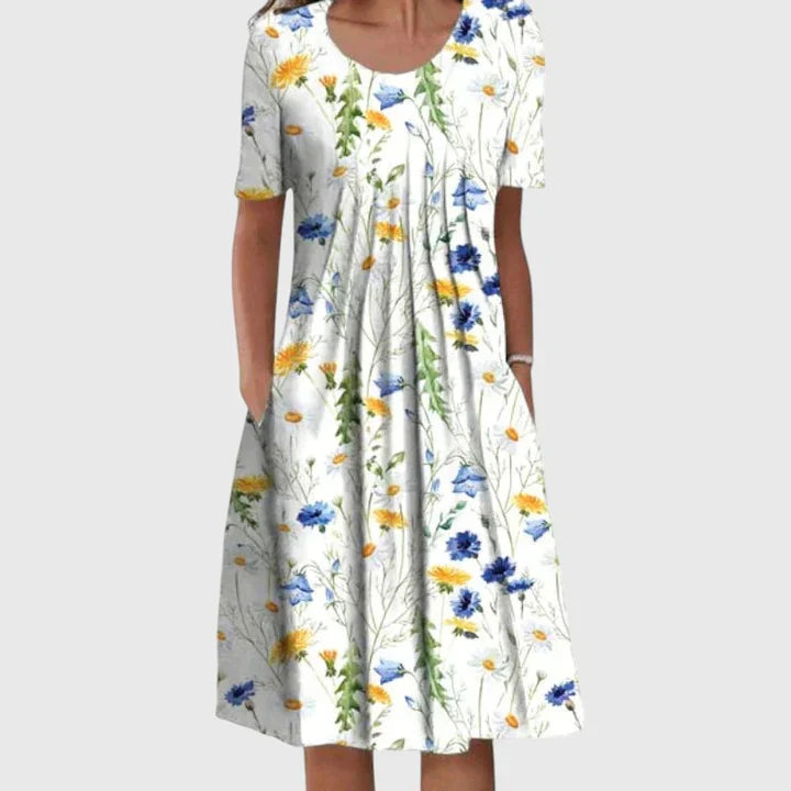 Eefke Midikleid mit Blumenmuster