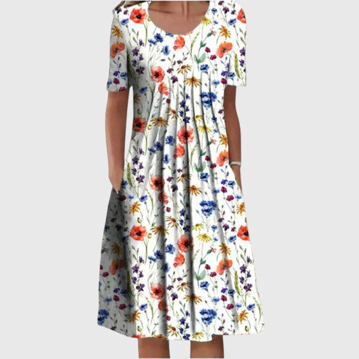 Eefke Midikleid mit Blumenmuster