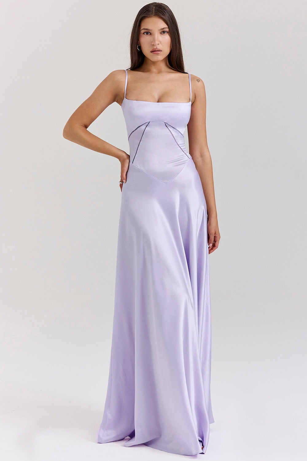 Maxikleid mit Spaghettiträgern