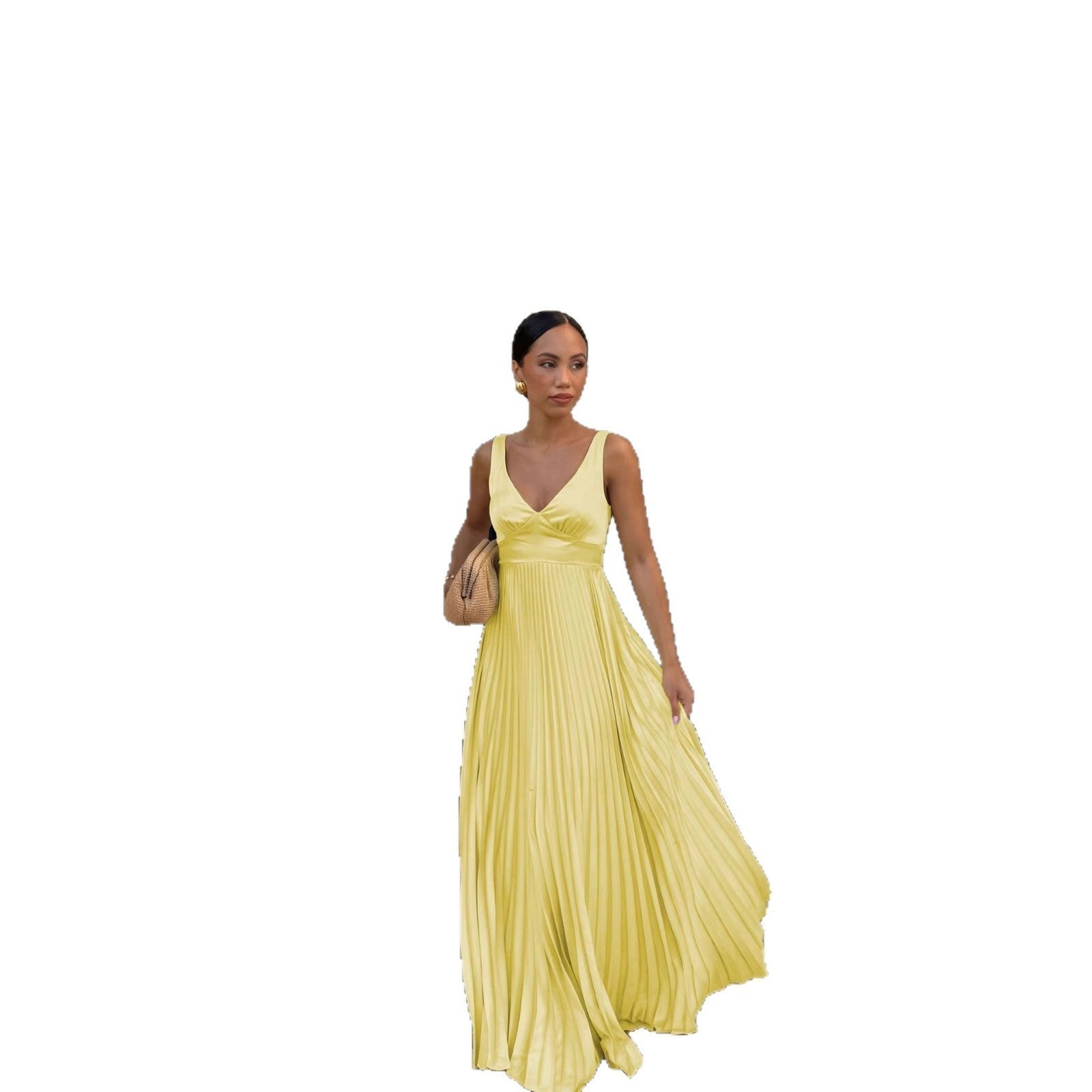 Plissiertes Maxikleid für Hochzeitsgäste