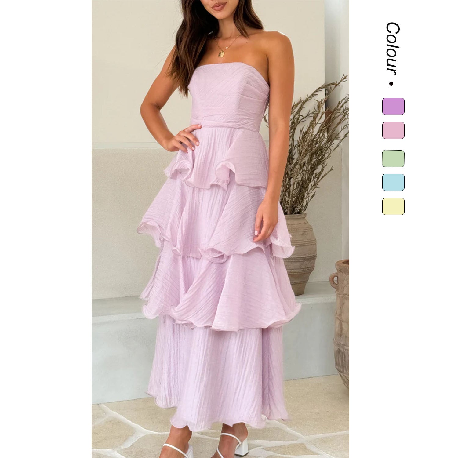 Trägerloses Maxikleid