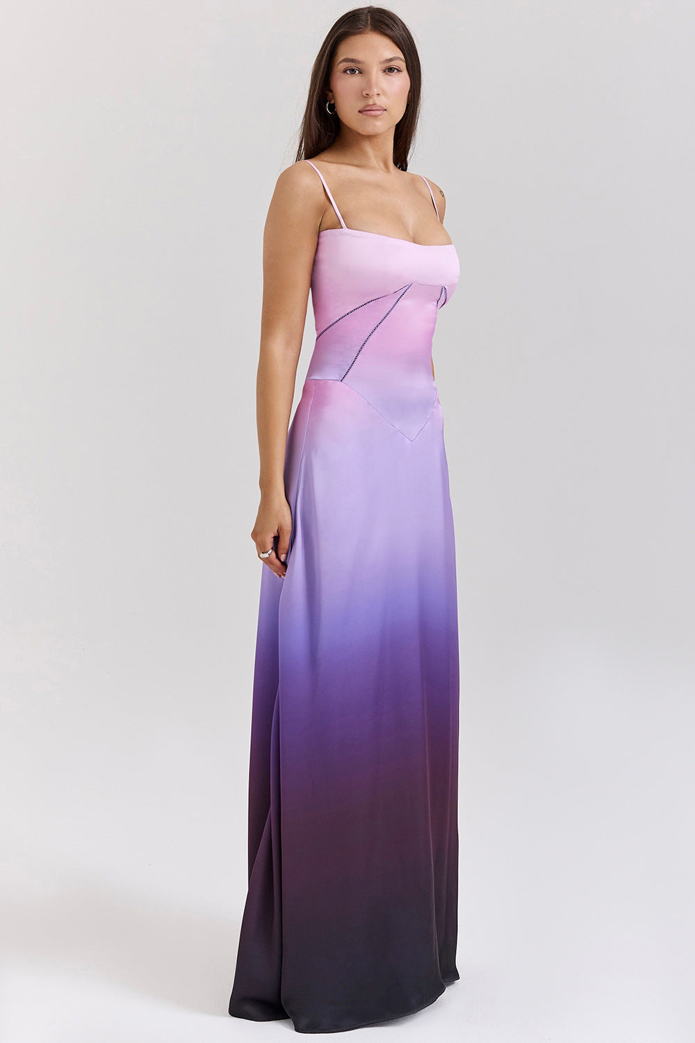 Maxikleid mit Spaghettiträgern