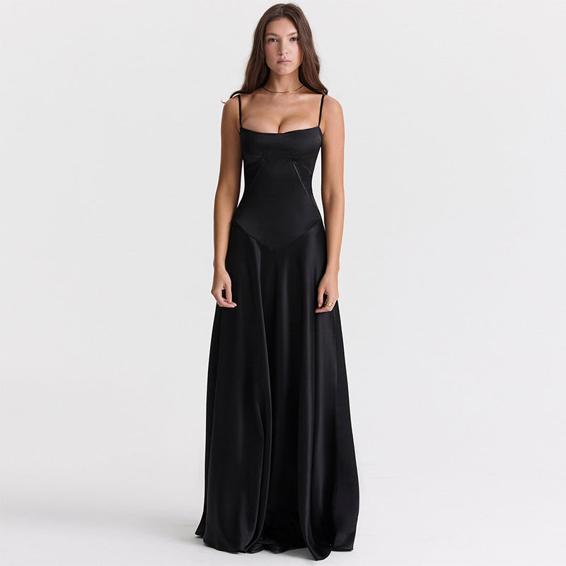 Maxikleid mit Spaghettiträgern