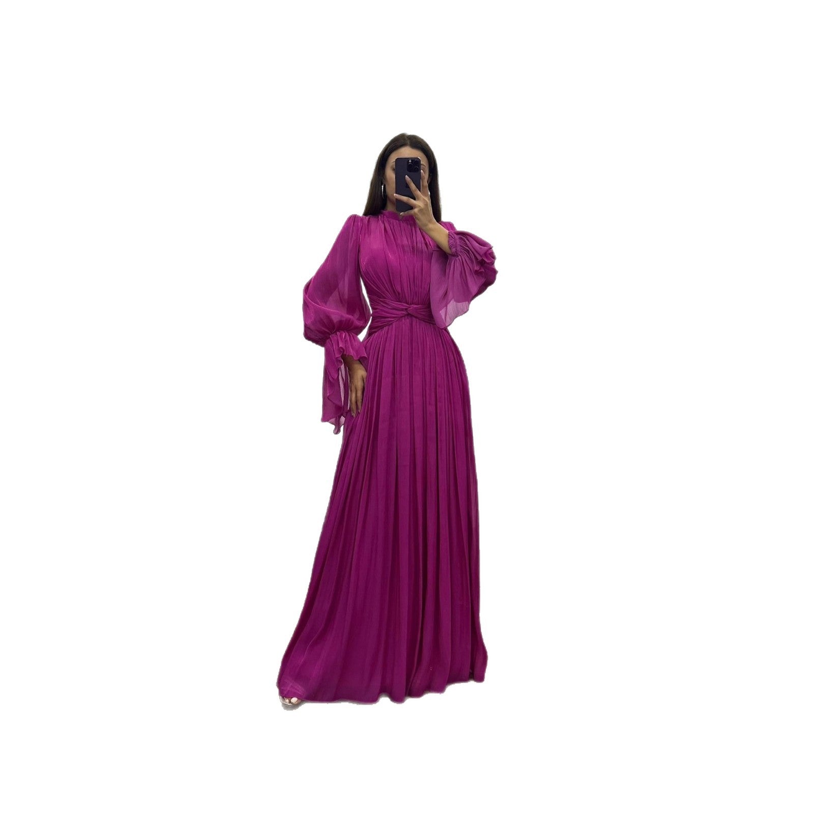 Plissee-Maxikleid für Hochzeitsgäste