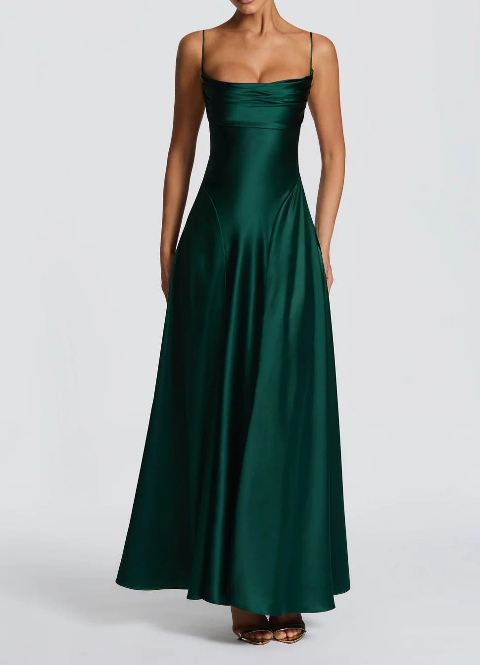 Maxikleid mit Herz-Ausschnitt