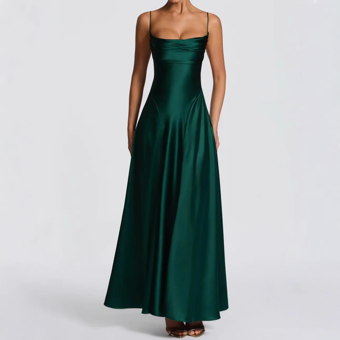 Maxikleid mit Herz-Ausschnitt