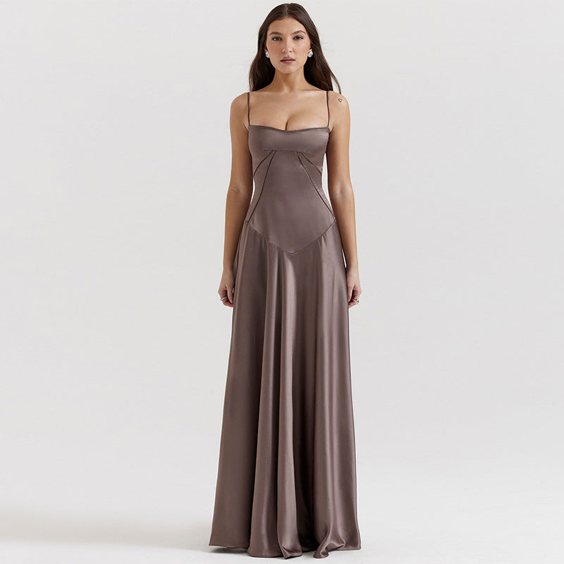 Maxikleid mit Spaghettiträgern