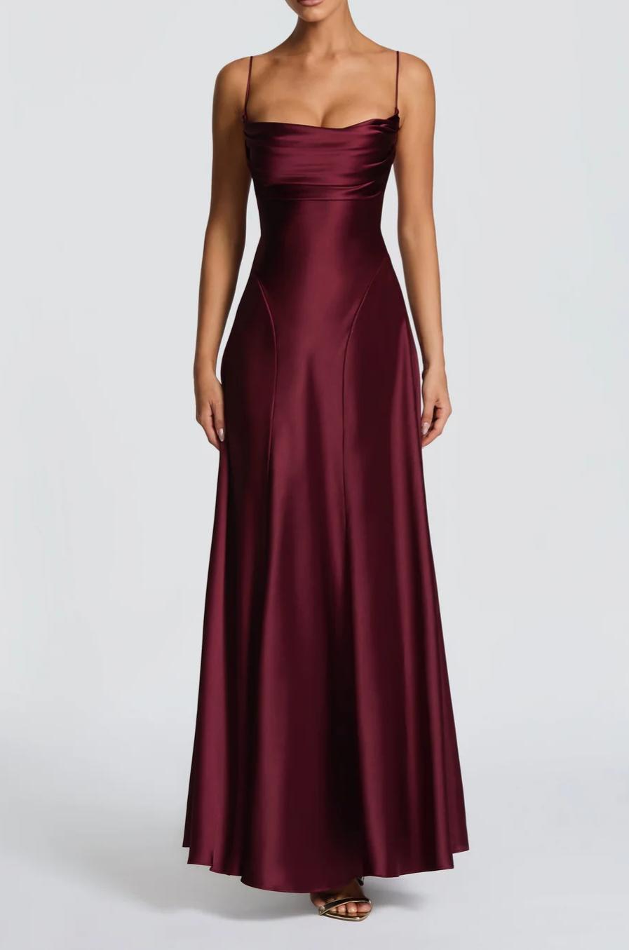 Maxikleid mit Herz-Ausschnitt